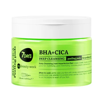 Pads 7 Days Cleansing Peeling Bha Cica 50 Piezas