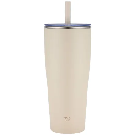 Copo Termico Zojirushi Sx Canudo Encaixe Carro Inox Bege 890ml