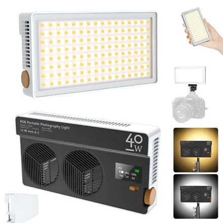 MAMEN LUZ LED PARA VIDEOS SL-PB40R RGB+BI-COLOR 40W