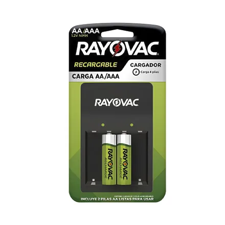 Cargador De Pilas Rayovac Aa Aaa + Pilas Precargadas