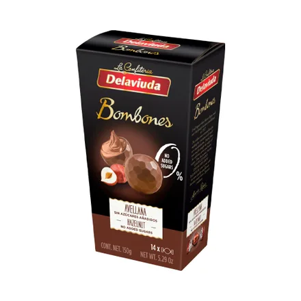 Bombon Delaviuda Con Avellana Sin Azucar 150 Gr