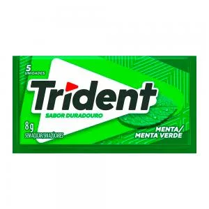 CHICLETES TRIDENT BRASILEIRO MENTA VERDE 8G