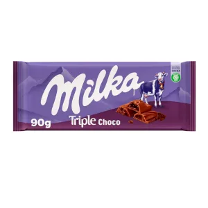 Barra Chocolate Milka Recheado Triplo Choco Cacau 90g