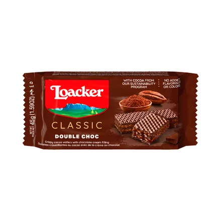 Galletas Loacker Classic Double Choco 45 Gr