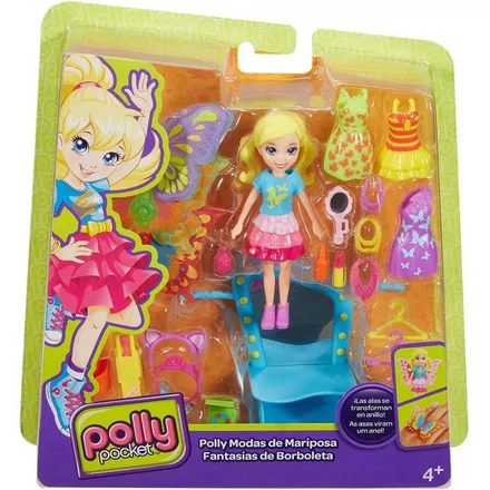 Muneca Polly Pocket Modas Mariposa Dvj 76