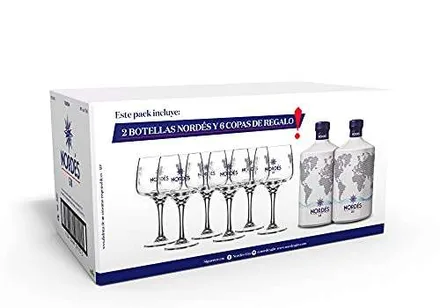 Gin Nordes Pack 2 Botellas 6 Copas