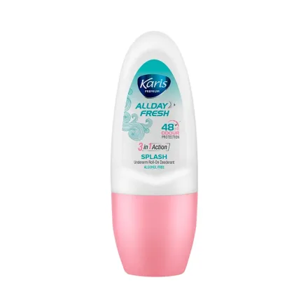 Desodorante Roll On Karis Naturals 3 En 1 Allday Fresh Splash 50ml