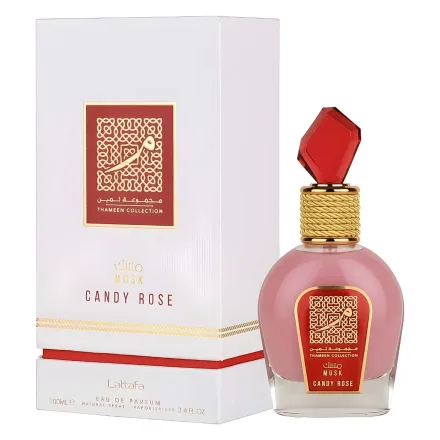 Perfume Lattafa Thameen Musk Candy Rose Eau Parfum Unissex 100ml