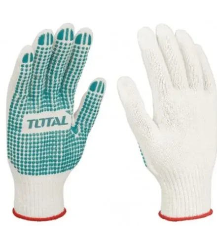 TOTAL GUANTES TSP11102 ALGODON C/PUNTOS DE PVC (T)XL
