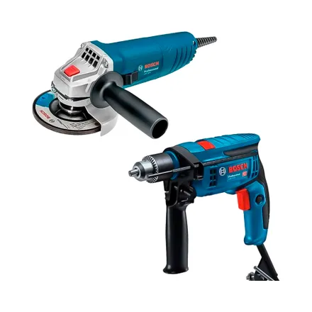 Set Amoladora Taladro Bosch B7 Gsb 12 Re Plus