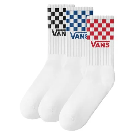 VANS MEDIAS CLASSIC CHECK CREW VN000QBUWHT WHITE (T) M