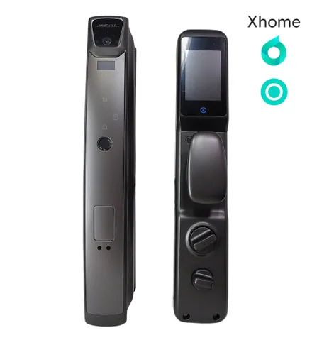 FECHADURA DIGITAL S937MAX WIFI XHOME/CARTÃO/CHAVE CINZA