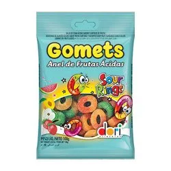 Bala Dori Gomets Anel Frutas Acidas Pct 100g