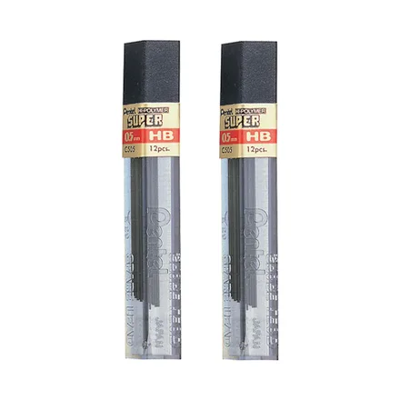 Pack Minas Pentel Hi Polymer Super Hb C505 Mm 2