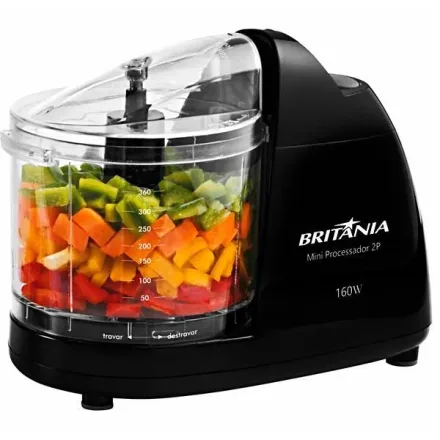 Mini Processador Alimentos 2P 50 Preto 360ml