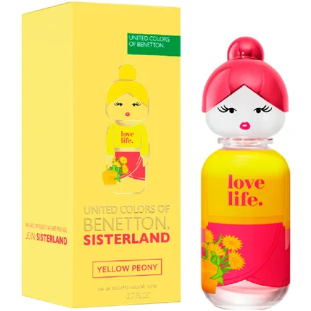 Perfume Benetton Sisterland Yellow Peony Eau Toilette Feminino 80ml