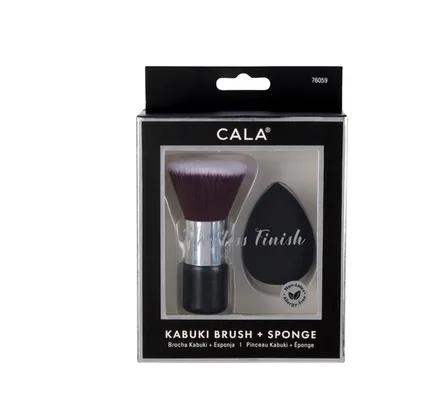 CALA SET BROCHA Y ESPONJA KABUKI BLACK 76059