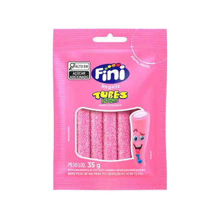 Dulces Fini Regaliz Tubes Sabor Tuti Frutti 35g