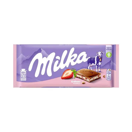 Chocolate Milka Erdbeer Strawberry 100 Gr
