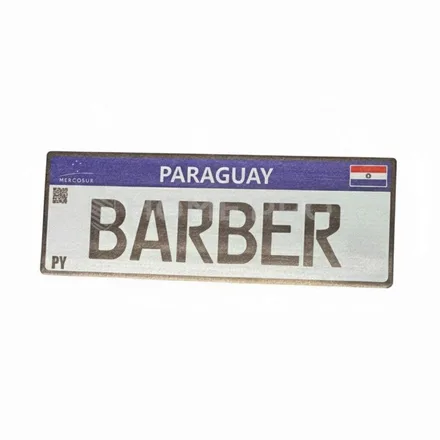 Placa decorativo de Barber