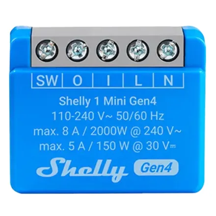 Interruptor Shelly 4 Mini 8A 110