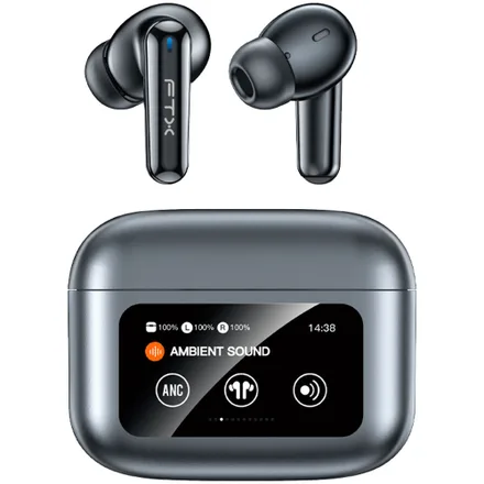 Auricular Ftx E56L Gy Mic Anc Ipx 6 Con Pantalla