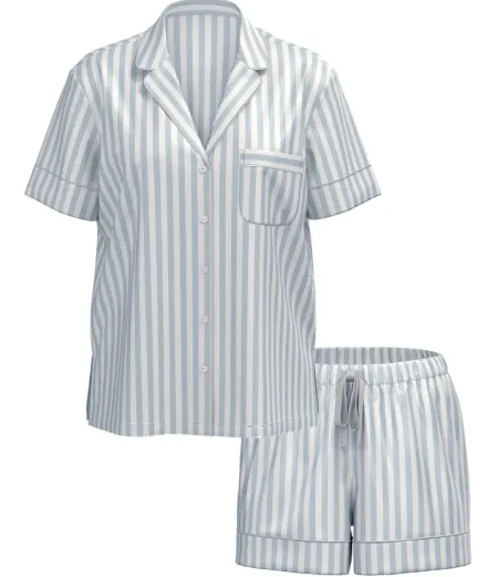 VICTORIA'S SECRET PIJAMA SEDA C/SHORT RAYA #36007336 (T)S CELESTE