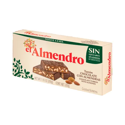 Turron El Almendro Chocolate Con Almendras 200 Gr
