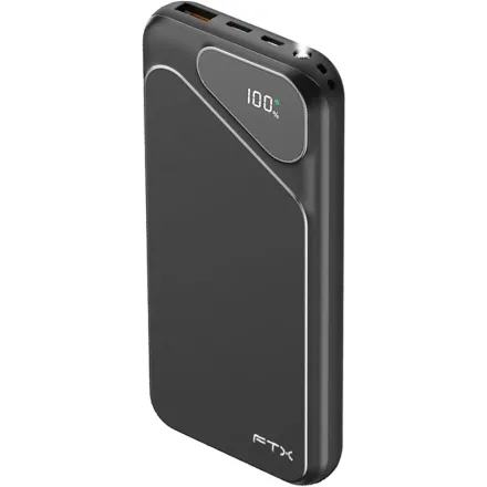 FTX CARGADOR PORTATIL FTXPB-10LCD-BK 10000MAH 22.5W C/CABLE NEGRO