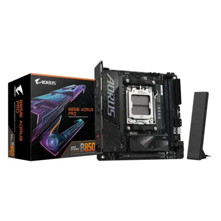 Placa Mae Gigabyte Aorus Pro Ddr 5 Socket AM5 Chipset B850 Mini Itx