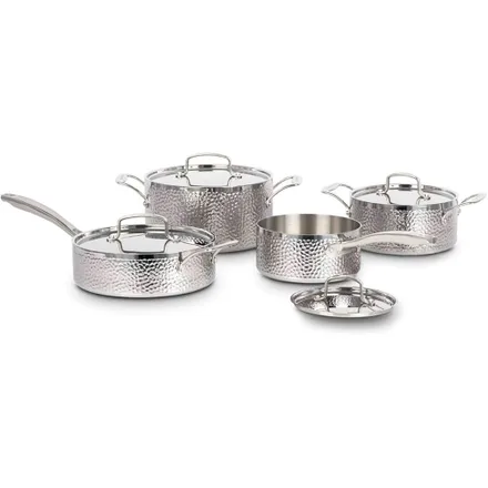 Jogo Panelas Cuisinart Htp 8SSC Hammered Collection 8