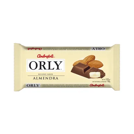 Chocolate Con Almendras Ambrosoli Orly 115g