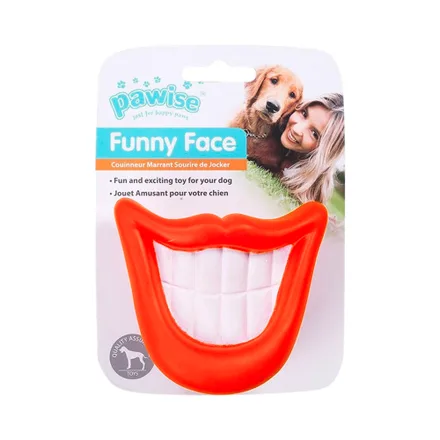 Juguete Para Mascotas Pawise 14113 Sonrisa 10 Cm Blanco/Naranja