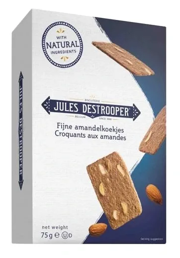 Jules Destrooper Snack Almond Thins 75g