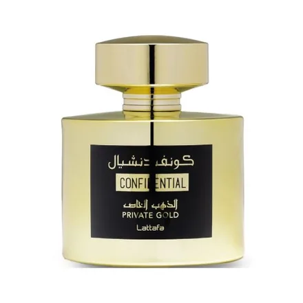 Perfume Lattafa Confidential Private Gold Unisex Edp Agatres 100ml