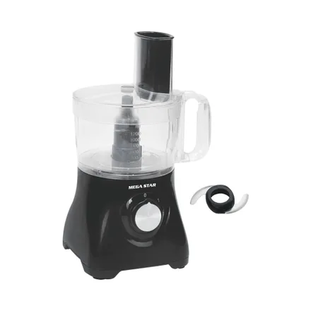Multiprocesador De Alimentos Mega Star Sg500 1.2 L 500 W 220 V Negro