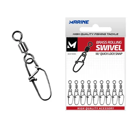 Marine Girador Rolling Swivel Ct 8 20 Quick Lock Blacknikel