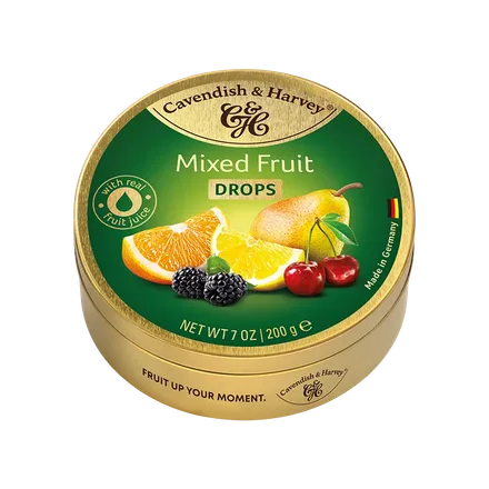 Caramelos Cavendish Harvey Mixed Fruit Drops 200g