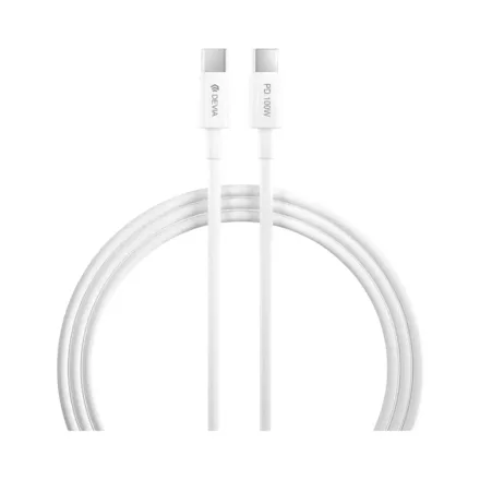 DEVIA CABLE EC317 USB-C A USB-C 100W 1.5M WHITE