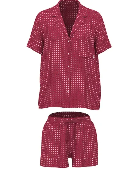 VICTORIA'S SECRET PIJAMA SHORT ROJO PUNTOS BLANCO 36013707 (T) M