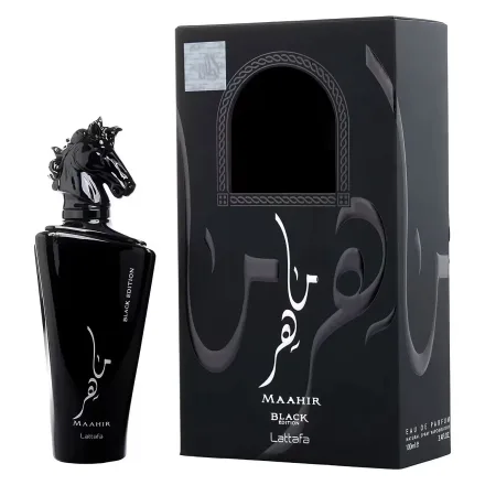 Perfume Lattafa Maahir Black Eau Parfum Masculino 100ml