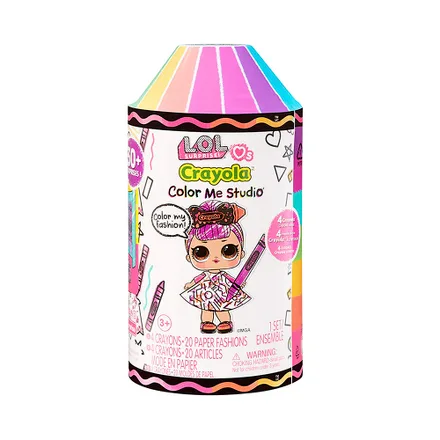 Muñeca L.O.L Surprise Loves Crayola Color Me Studio 505273 Euc