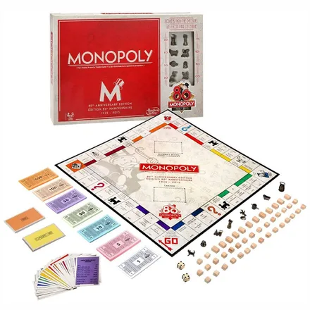Jogo Tabuleiro Hasbro Monopoly Aniversario 80 Anos
