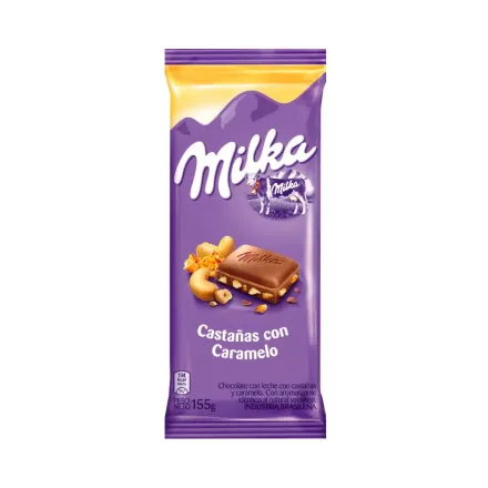 Tableta Chocolate Milka Casta?as con Caramelo 155gr