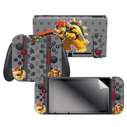 Adesivo Nintendo Switch Super Mario Bowser Skin 2 Adesivos