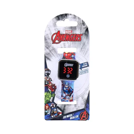 Reloj Digital Led Marvel Avengers Avg4706 Boi Azul