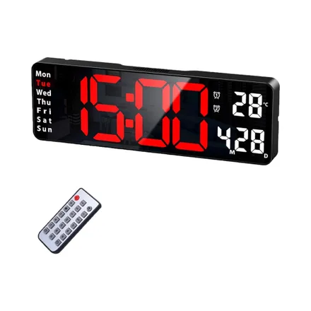 Reloj Digital De Pared Satellite Ac T6811 Led Rojo