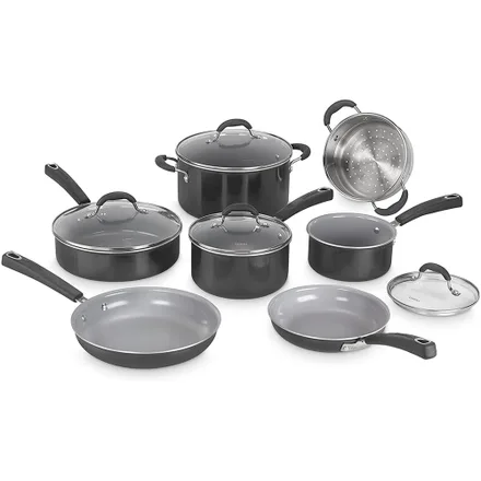 Jogo Panelas Cuisinart 54C 11BK Antiaderente Ceramicaxt 11