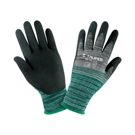 Guante Nylon Con Recubrimiento De Nitrilo Truper 17064 Tamaño M