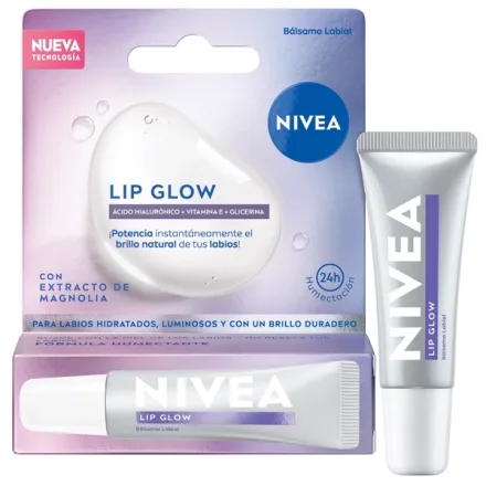 Balsamo Labial Nivea Lip Glow Acido Hialuronico 10ml